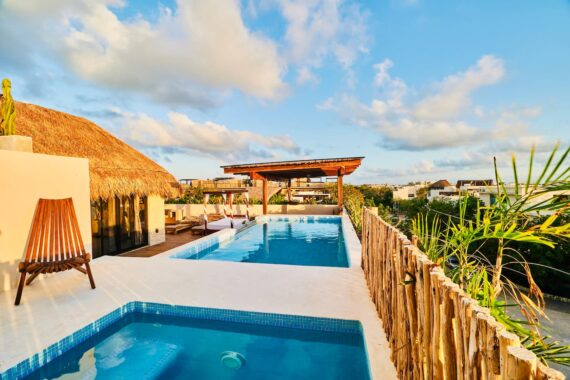 private rooftop pool