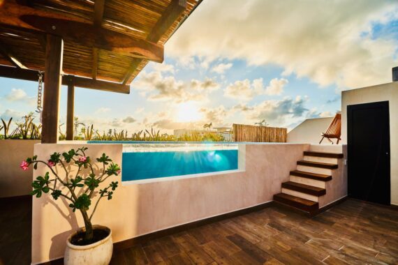 private rooftop pool